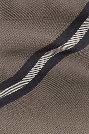 Tie Regimental Pattern in Silk, Taupe, thumb, 2