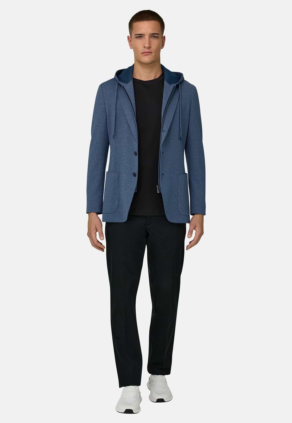 Sweatjacke Madison aus elastischem Baumwollmix, Air-blau, hi-res, 2