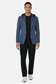 Sweatjacke Madison aus elastischem Baumwollmix, Air-blau, thumb, 2