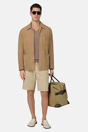 Hemdjacke Work aus Leder, Beige, thumb, 1