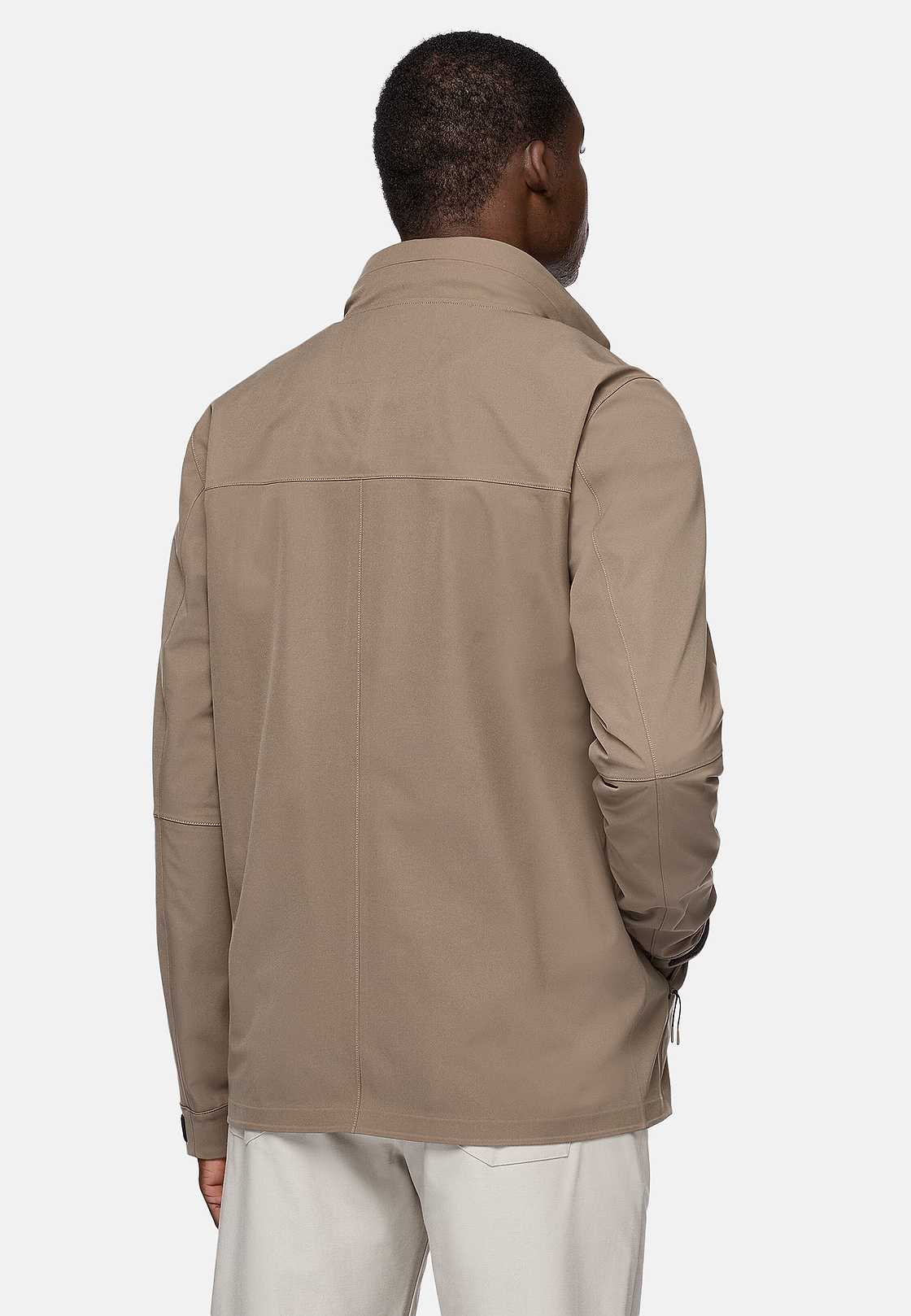 Field Jacket In Tessuto Tecnico Riciclato B Tech, Taupe, hi-res