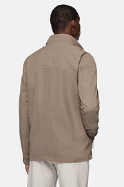 Field Jacket In Tessuto Tecnico Riciclato B Tech, Taupe, hi-res