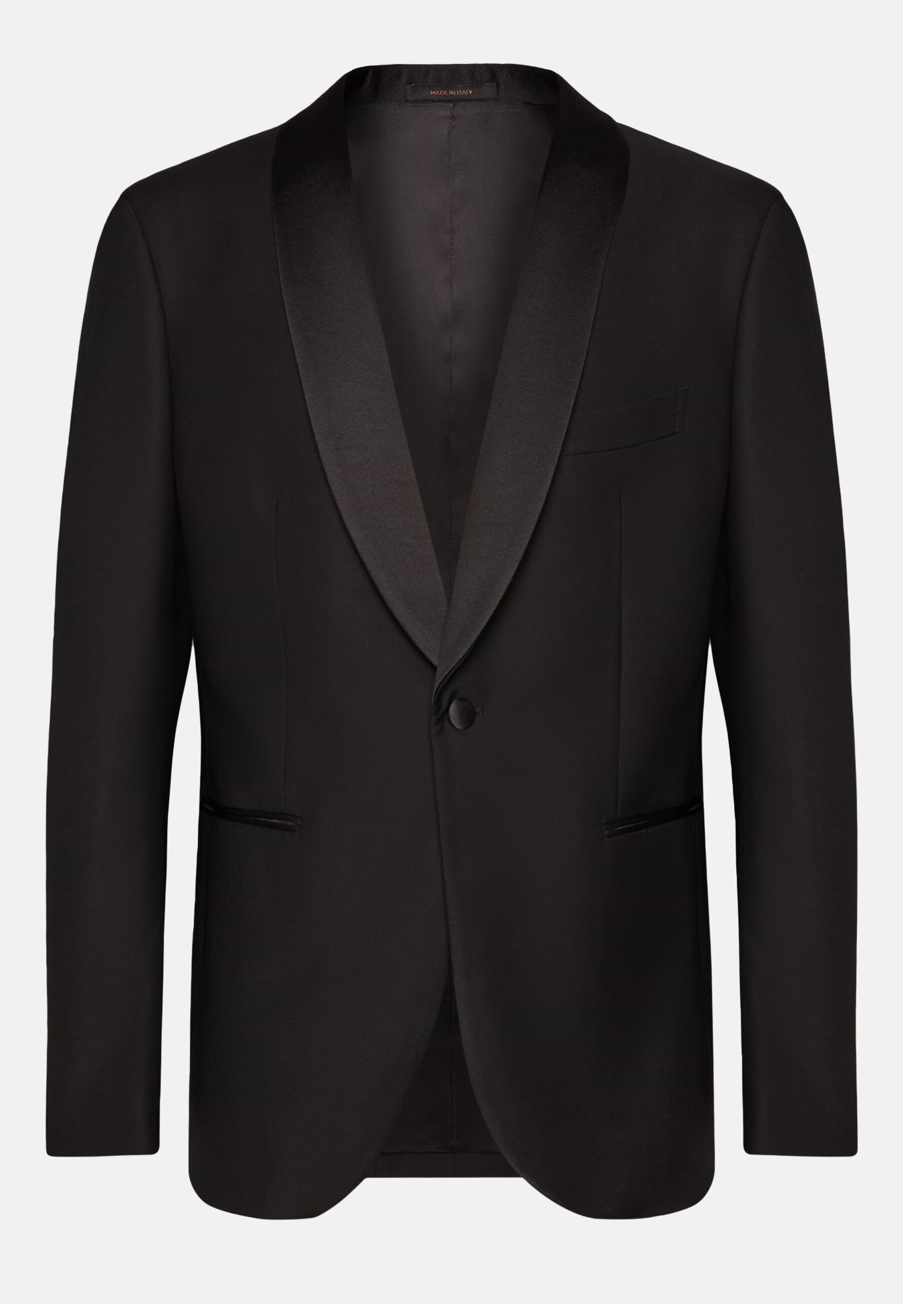 Men's Black Wool Tuxedo Jacket with Shawl Collar | Boggi Milano