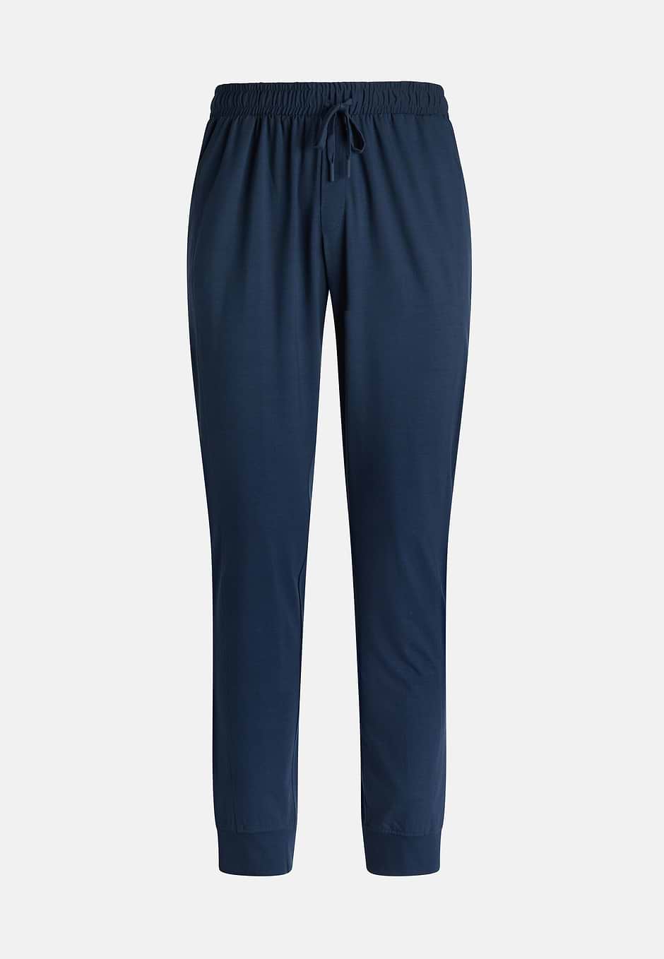 Viscose Blend Pyjama Pants, Navy blue, hi-res