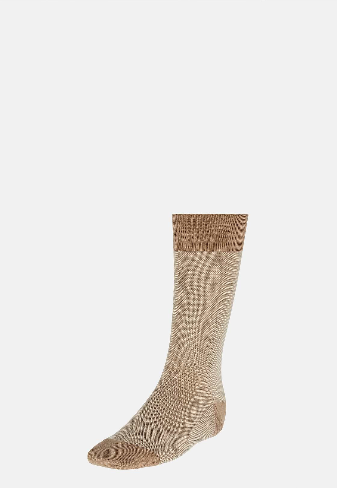 Chaussettes Motif Oxford En Coton Bio, Beige, hi-res