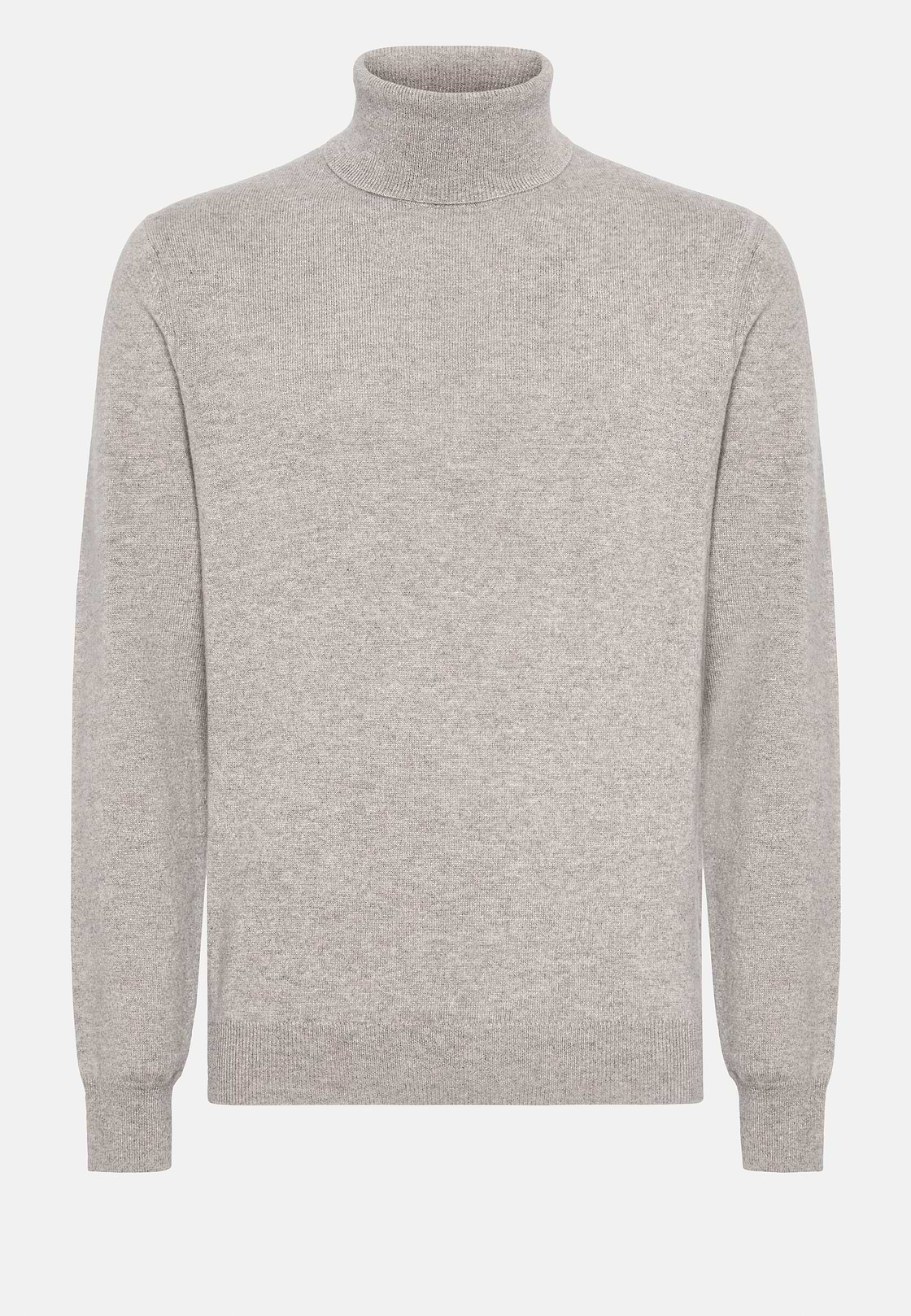 Jersey De Cuello Alto Gris Topo De Cachemira, Taupe, hi-res