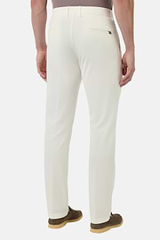 Pantalon En Coton Tencel Extensible, Blanc, hi-res