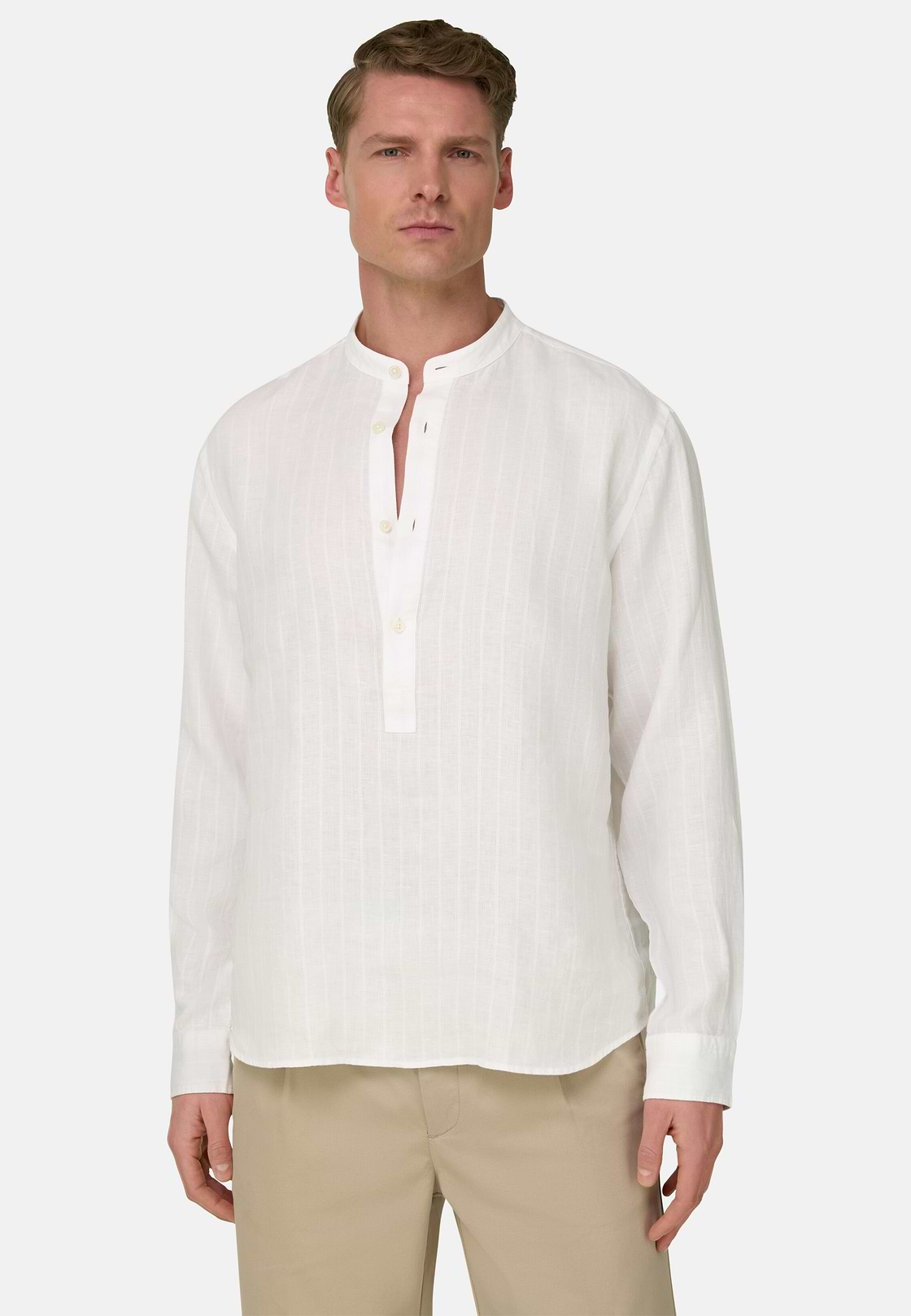 Hemd Aus Leinen Regular Fit, Weiß, hi-res, 1