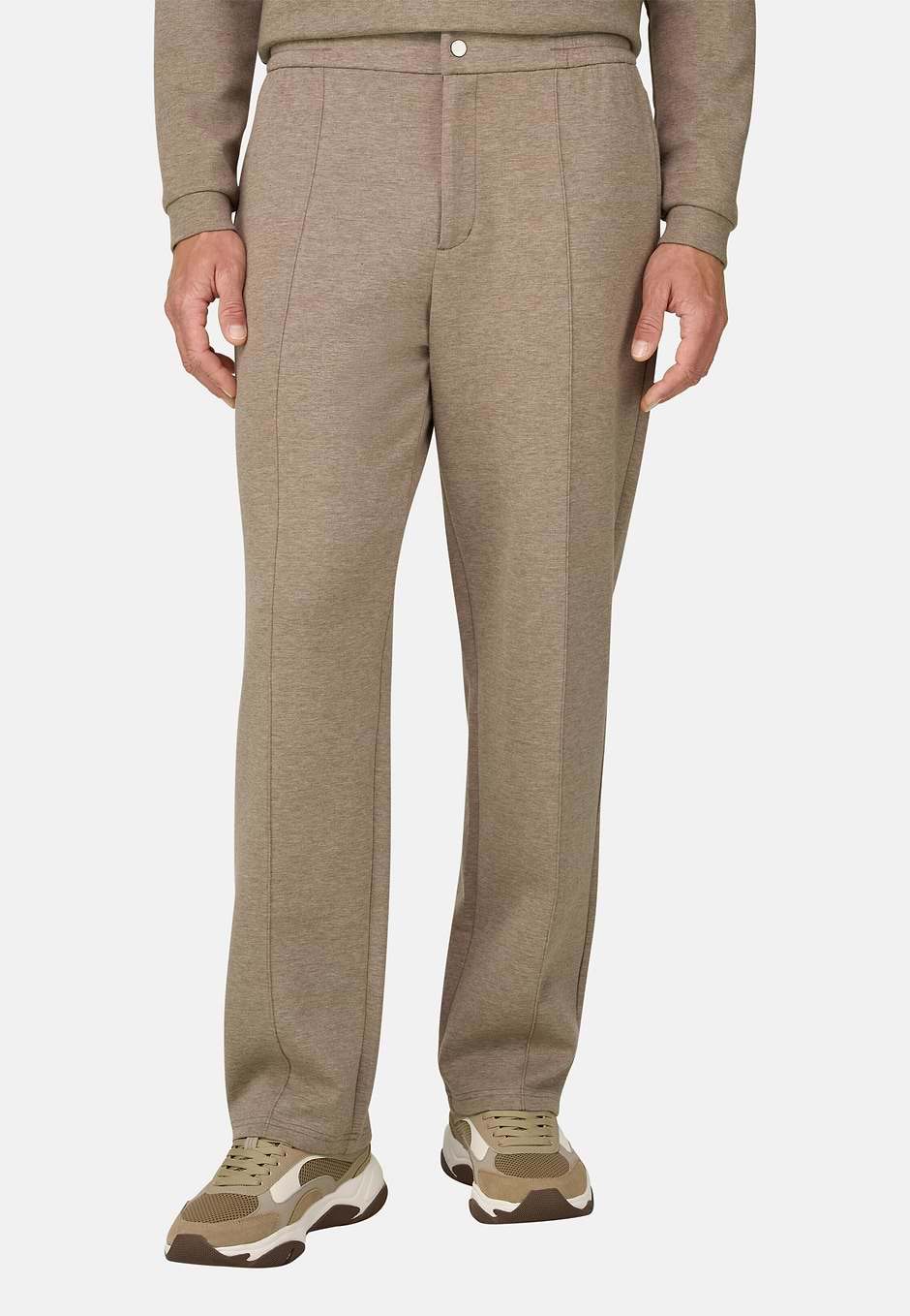 Pantalón Jogger en Mezcla de Algodón Scuba Mezcla, Galleta, hi-res