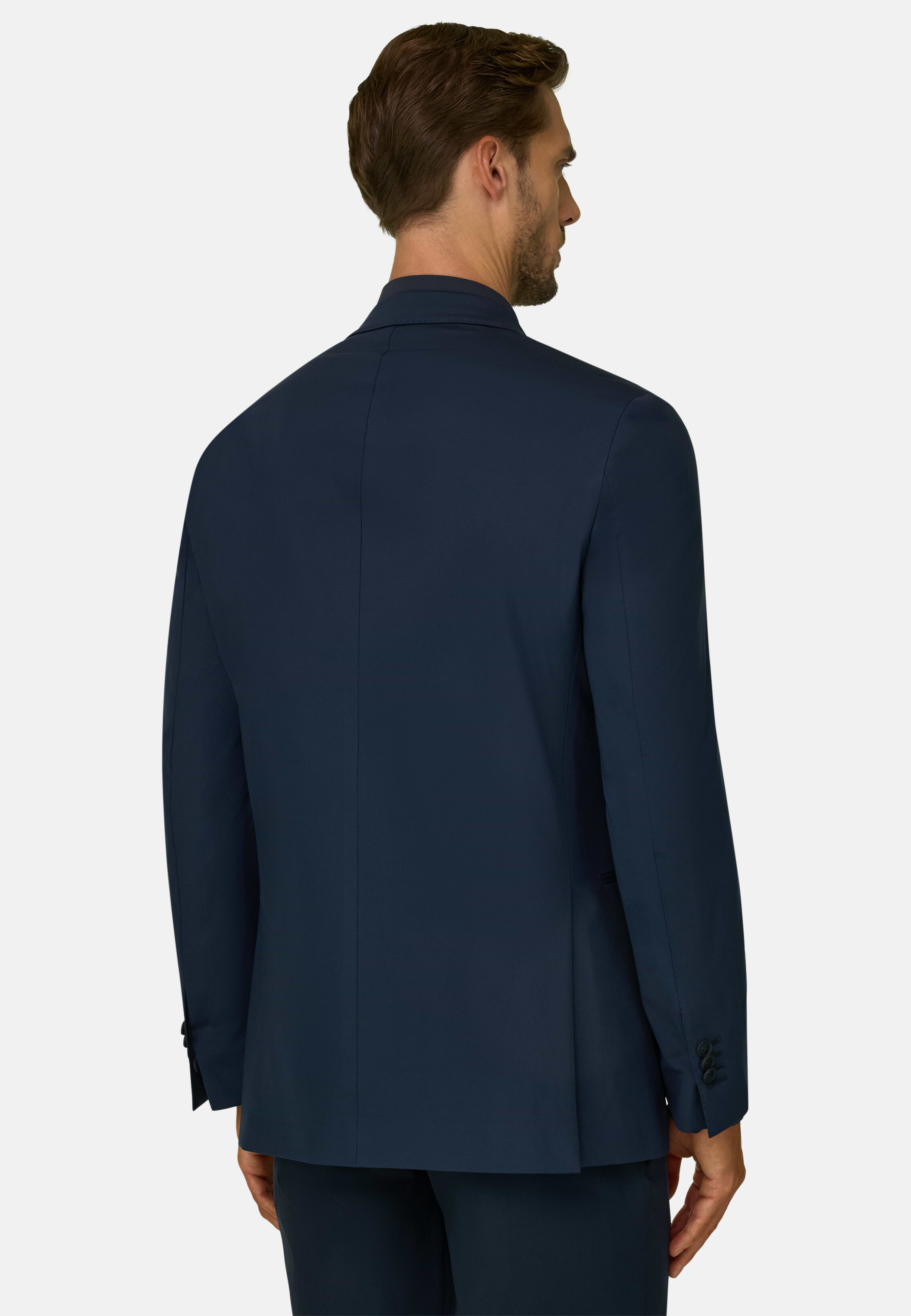 Blazer in Stretch Nylon B Tech, Navy blue, hi-res, 4