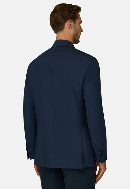 Blazer in Stretch Nylon B Tech, Navy blue, hi-res