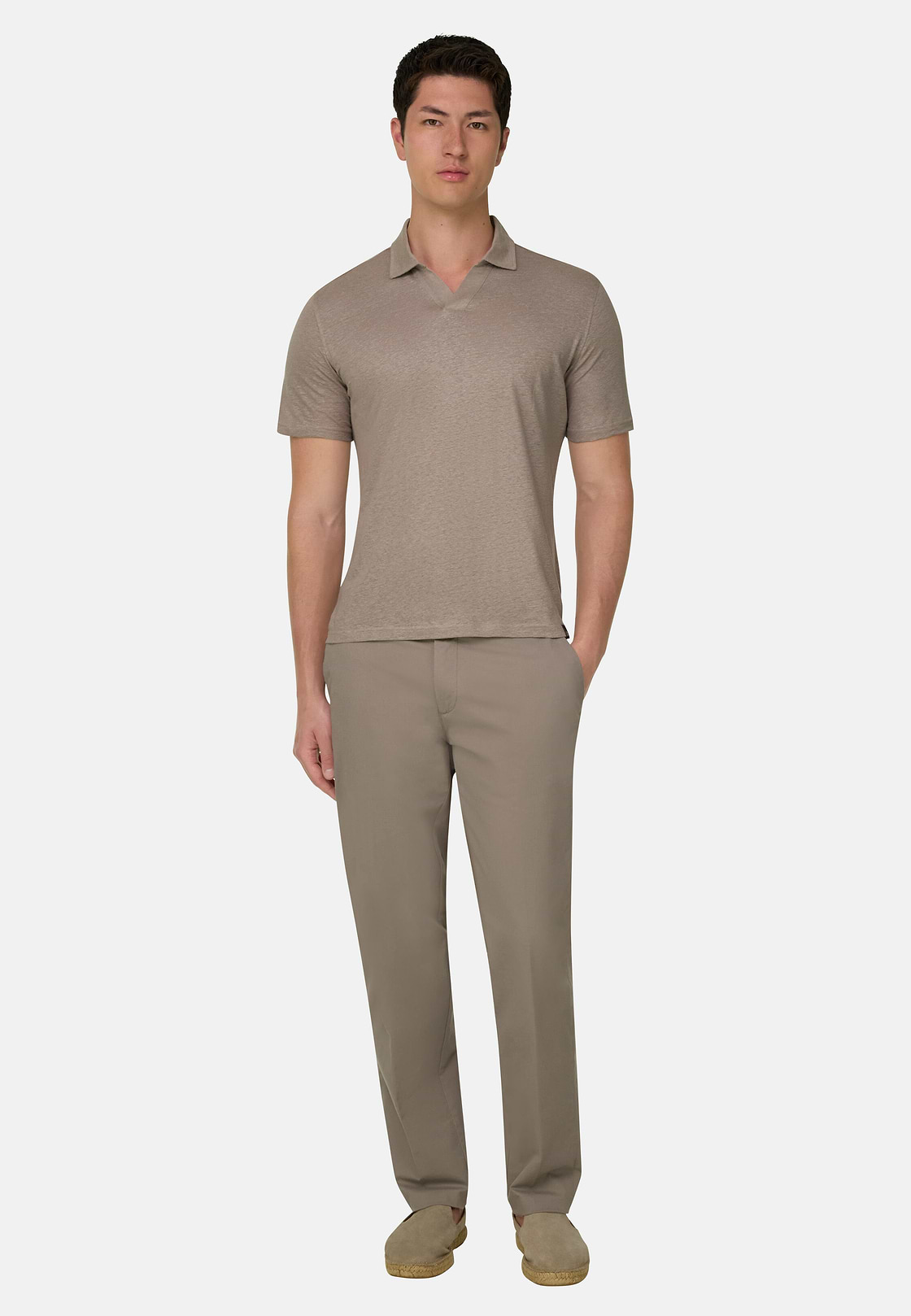 Hose Aus Baumwoll-Stretch, Taupe, hi-res, 2
