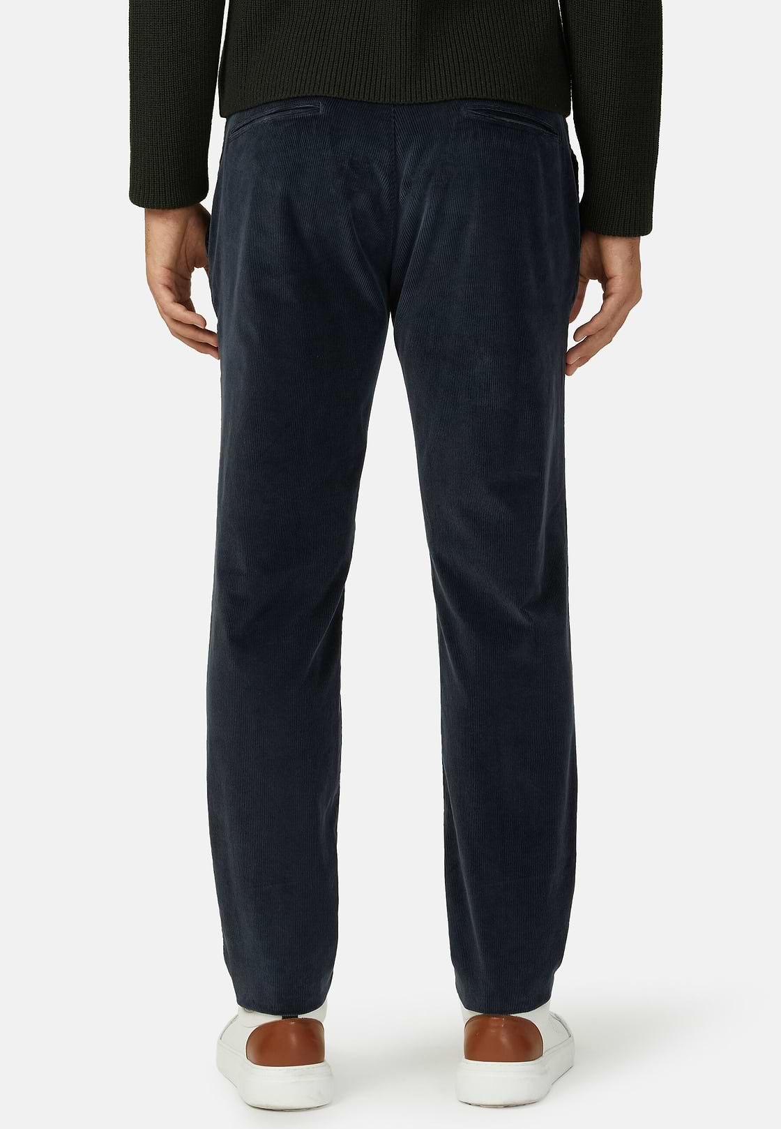 Stretch corduroy and modal trousers, , hi-res, 4