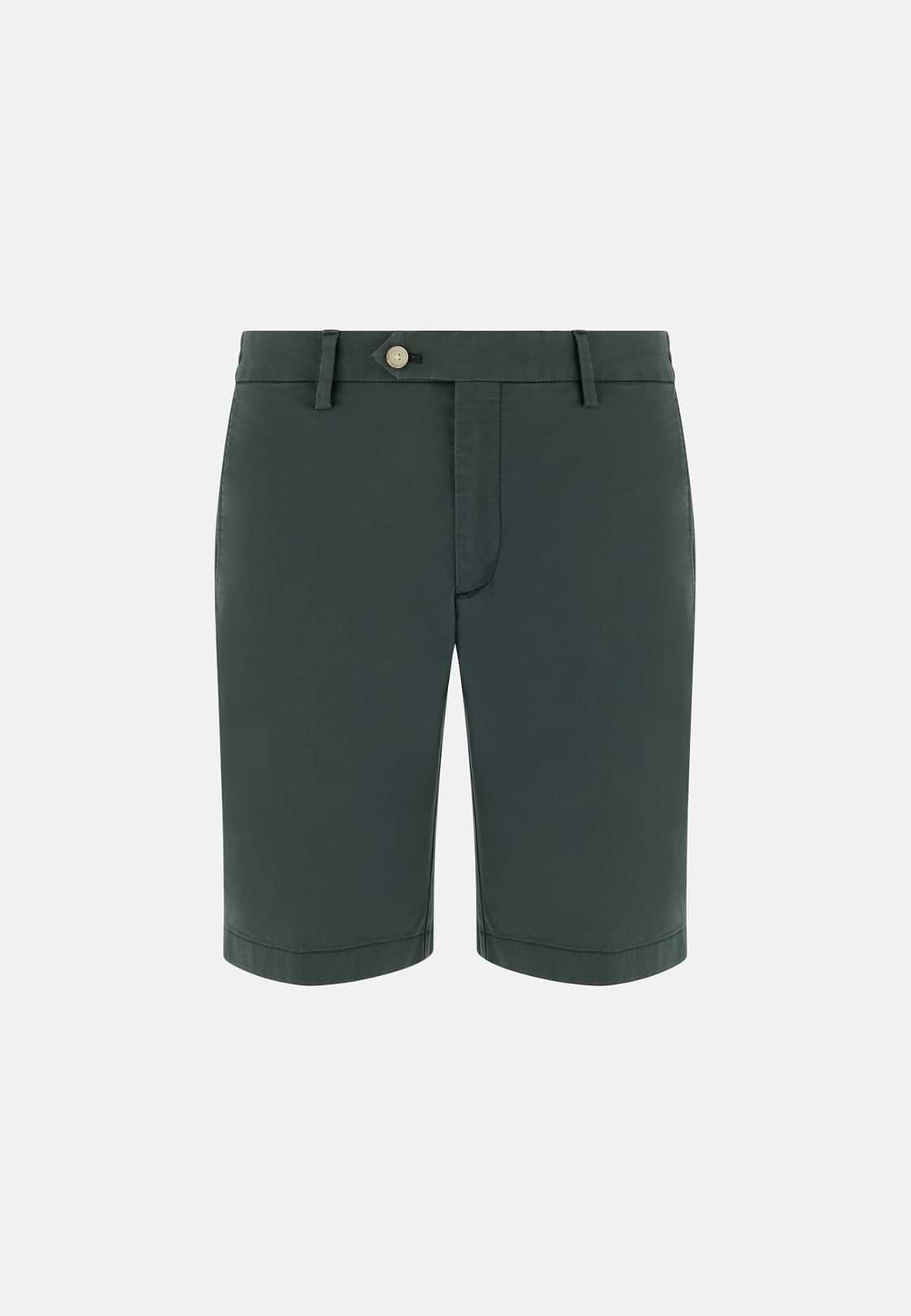 Bermudas in Stretch Cotton, Green, hi-res, 5