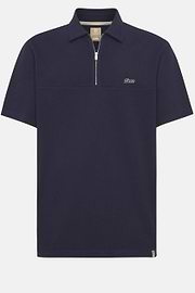 Pikee-Polo Aus Bio-Baumwollmischung, Navy blau, hi-res