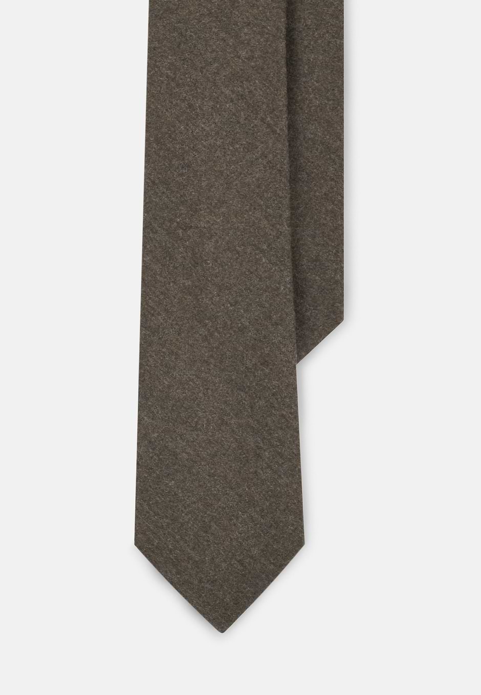 Tie in Wool Cashmere, Dark brown, hi-res