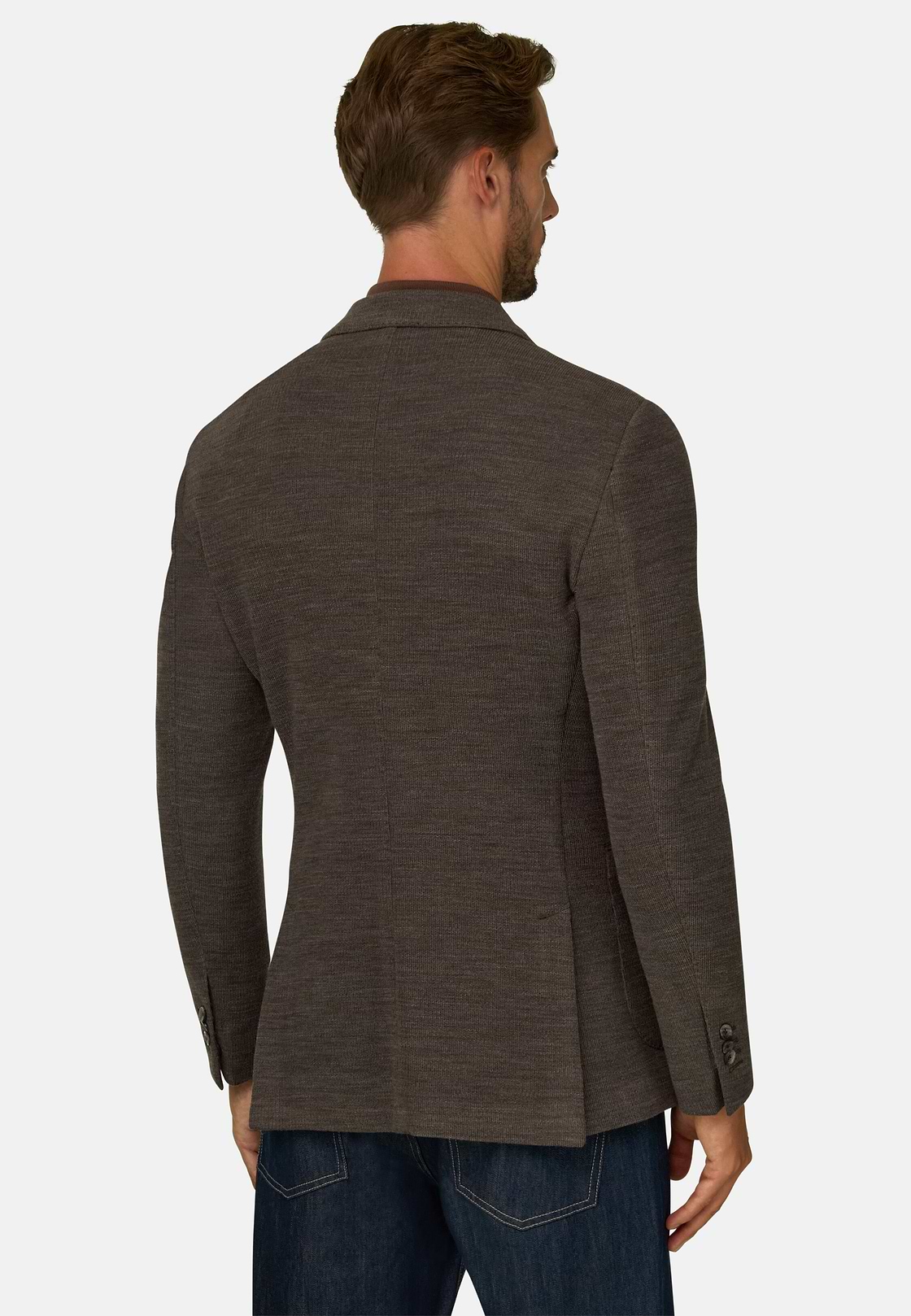 Blazer Micro Structured Wool, Brown, hi-res, 4