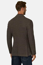 Blazer Micro Structured Wool, Brown, thumb, 4