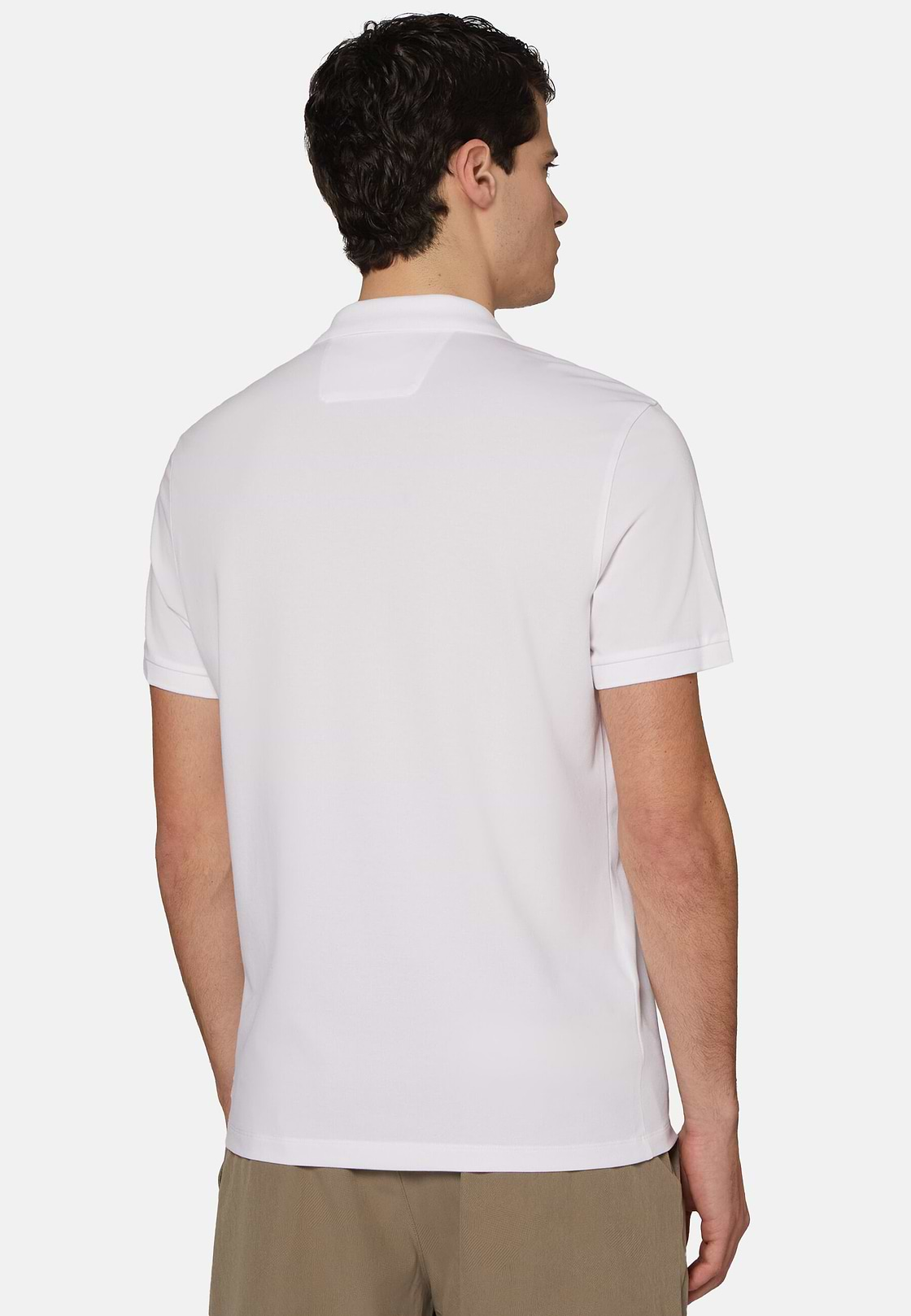 High-Performance Piqué Polo Shirt, White, hi-res