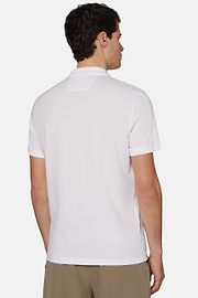 High-Performance Piqué Polo Shirt, White, hi-res