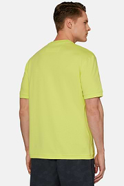 High-Performance Piqué Polo T-Shirt, Yellow, hi-res