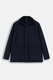 Peacoat Padded in Wool Blend, Navy blue, thumb, 6