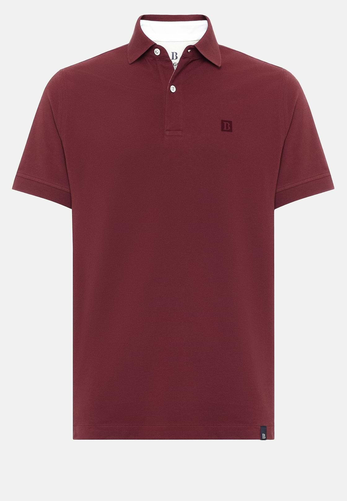 Cotton Piqué Polo Shirt, Burgundy, hi-res