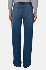 Jeans Straight Fit in Cotton Denim, Medium Blue, thumb, 4