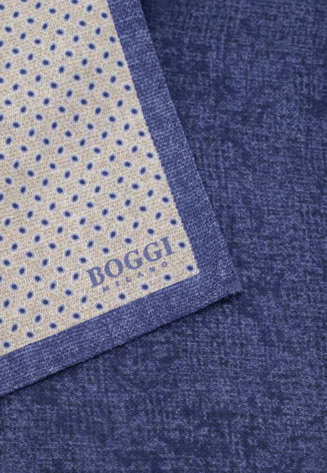 Pochette Doppia Stampa Micro Fantasia in Seta, Sabbia, hi-res, 3