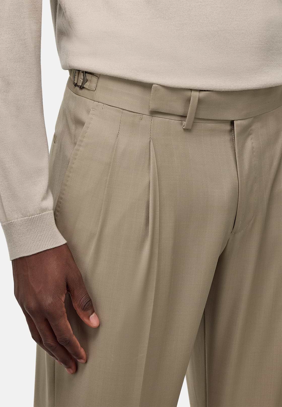 Traje Espiga De Pura Lana, Beige, hi-res