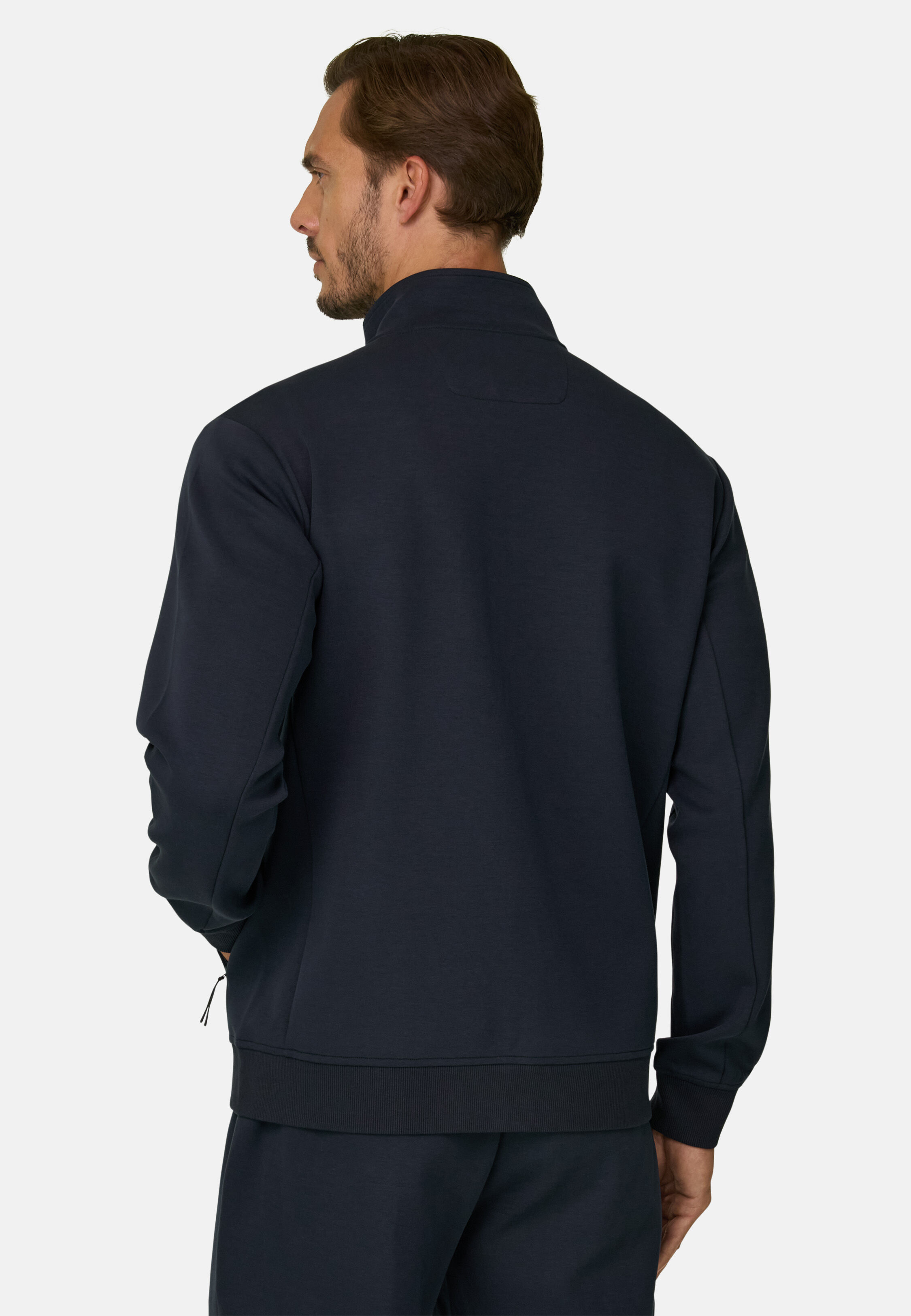 Sweatshirt with Roll Neck in Scuba, Navy blue, hi-res, 4