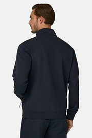 Sweatshirt with Roll Neck in Scuba, Navy blue, thumb, 4
