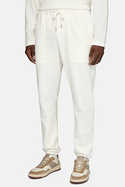 Cotton Trousers, White, hi-res