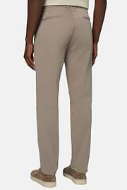 Stretch Cotton Trousers, Taupe, hi-res