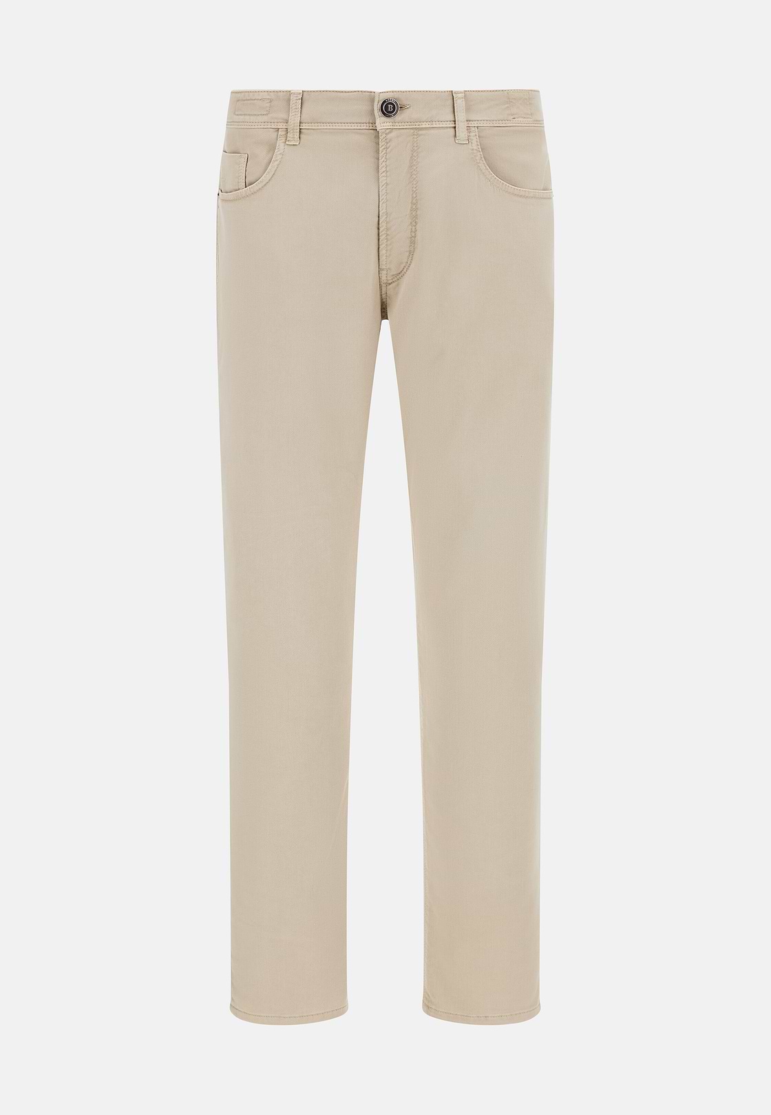 Stretch Cotton/Tencel Jeans, Sand, hi-res