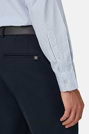 Shirt Striped Poplin Regular Fit, Light Blue, thumb, 4