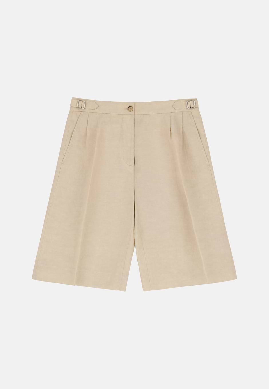 Bermudas Aus Leinen, Creme, hi-res