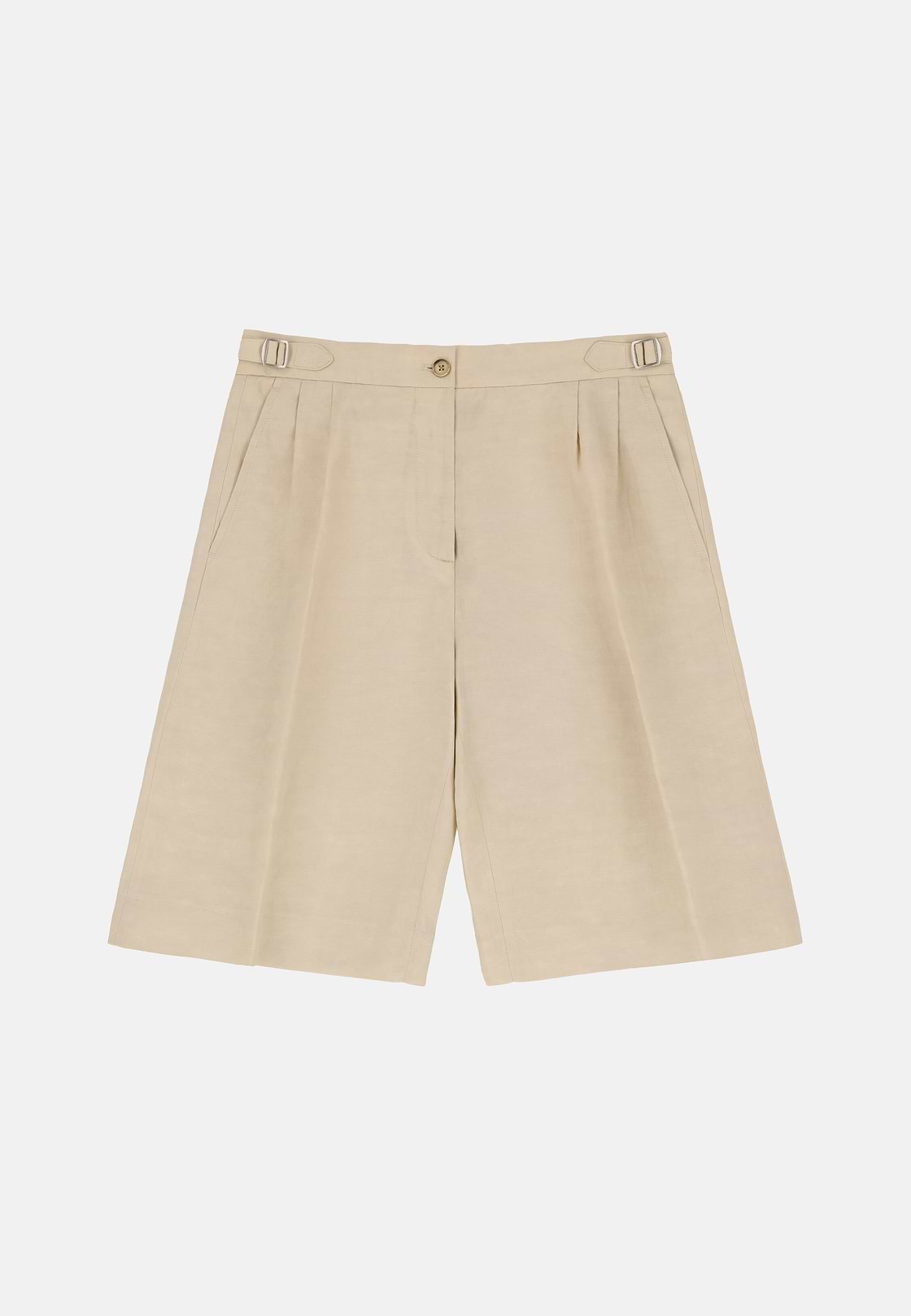 Bermudas De Lino, Crema, hi-res, 1