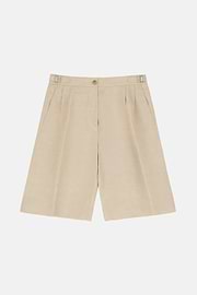 Bermudas De Lino, Crema, thumb, 1
