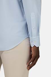 Slim Fit Stretch Nylon Shirt, Light Blue, hi-res