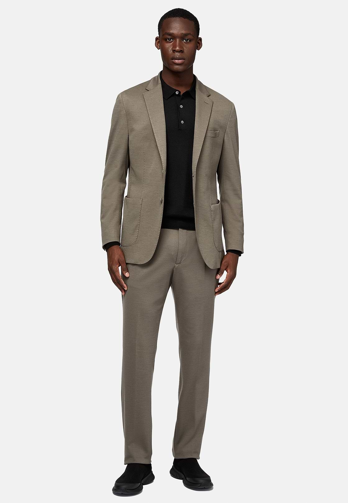 Dove Grey B Tech Nylon And Wool Suit, , hi-res