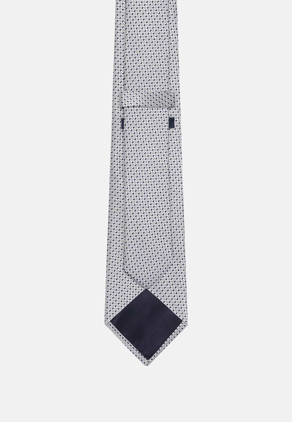 Silk Ceremonial Tie, Silver, hi-res