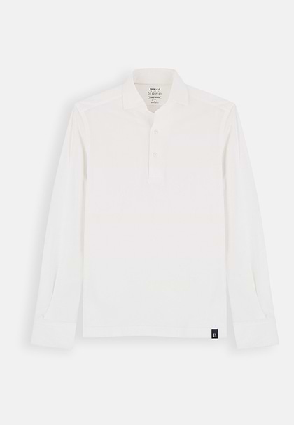 Japanese Jersey Polo Shirt, White, hi-res