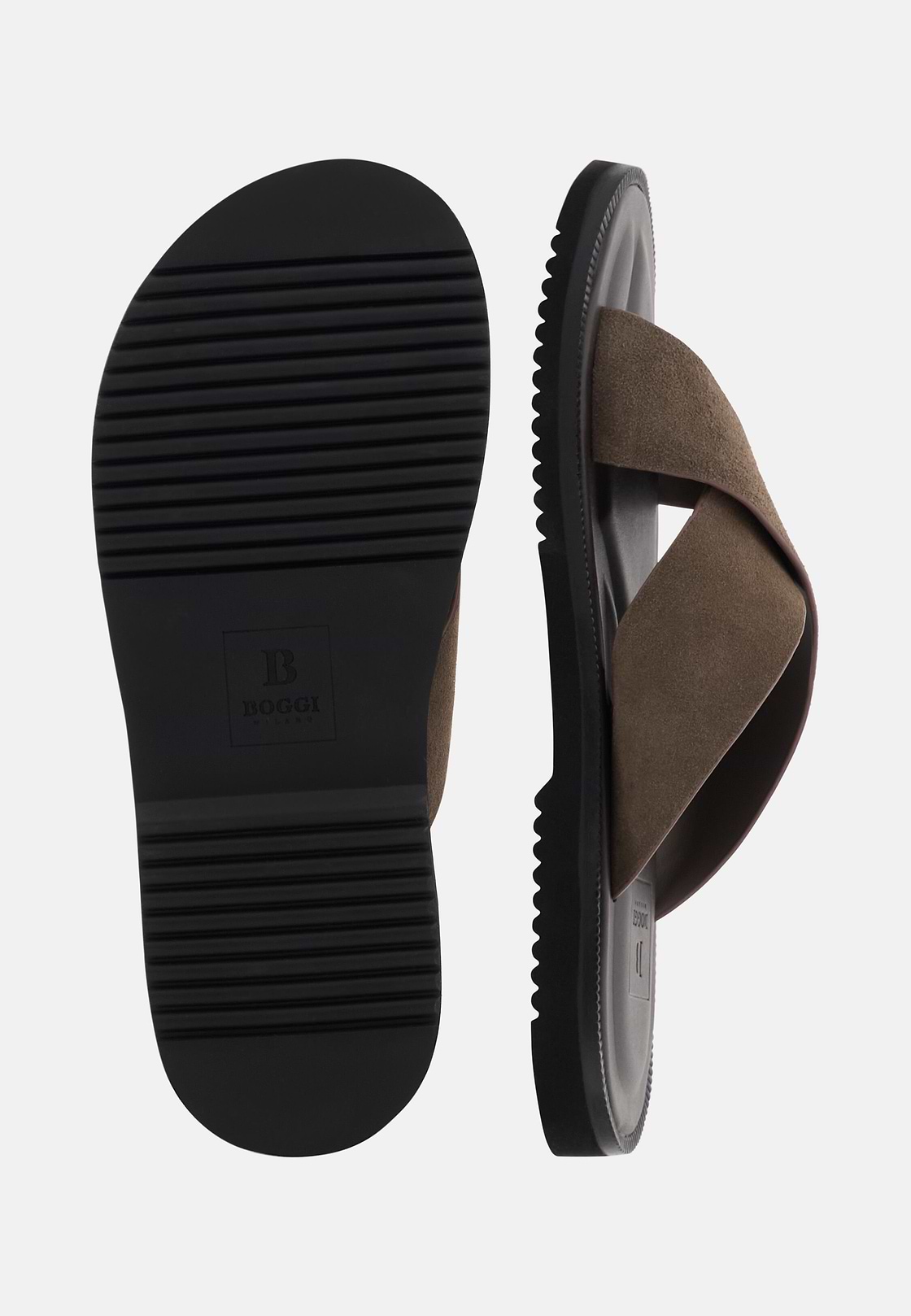 Slipper Aus Wildleder, Taupe, hi-res, 4