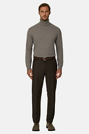 Turtleneck Jumper in Cashmere, Taupe, thumb, 2