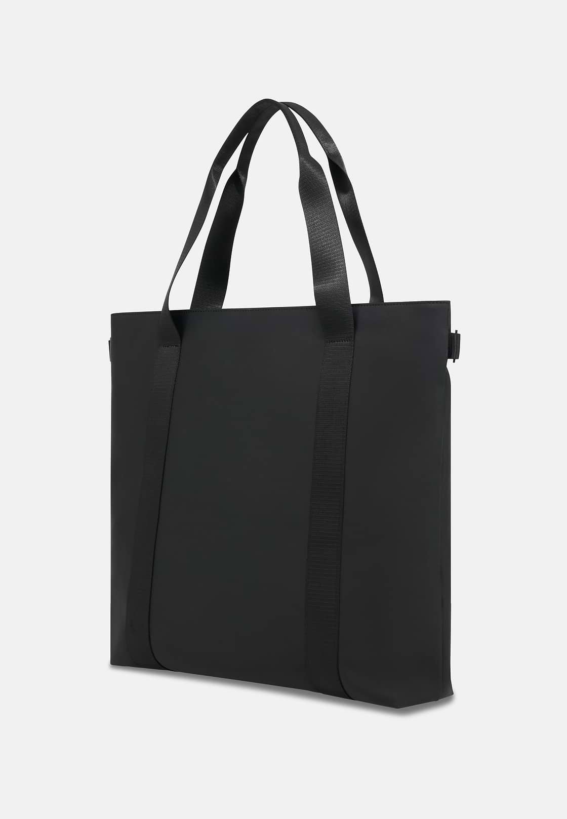 Tote Bag aus gummiertem Gewebe, Schwarz, hi-res, 4