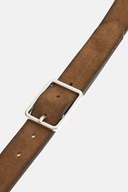 Cintura Casual In Pelle Scamosciata, Marrone, thumb, 3