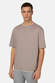T-Shirt aus Pima-Baumwolle, Taupe, thumb, 2