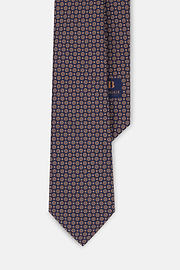 Tie Medallion Pattern Silk, Orange, thumb, 1