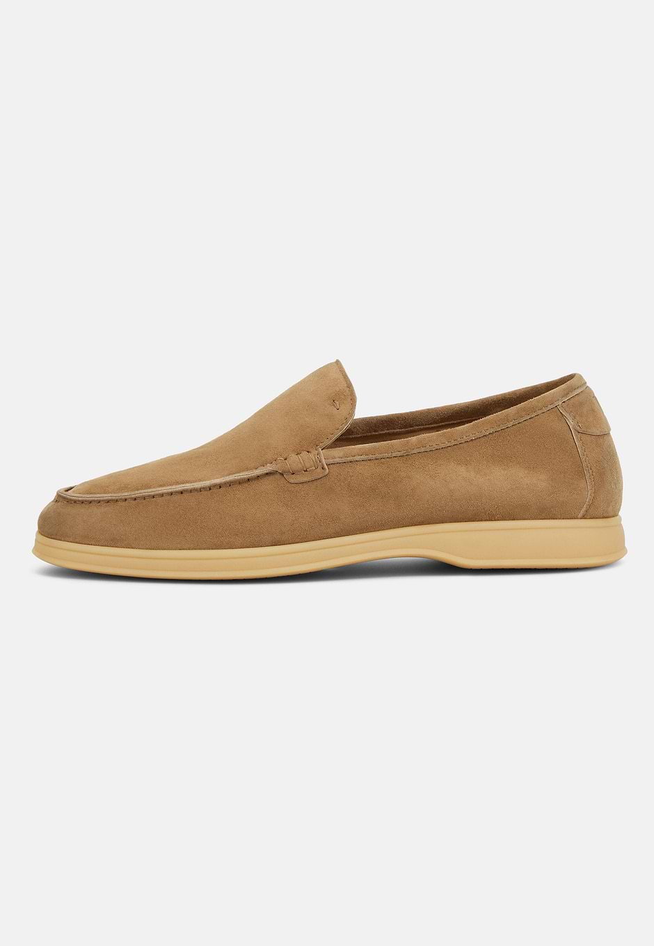 Aria Suede Leather Loafers, Sand, hi-res